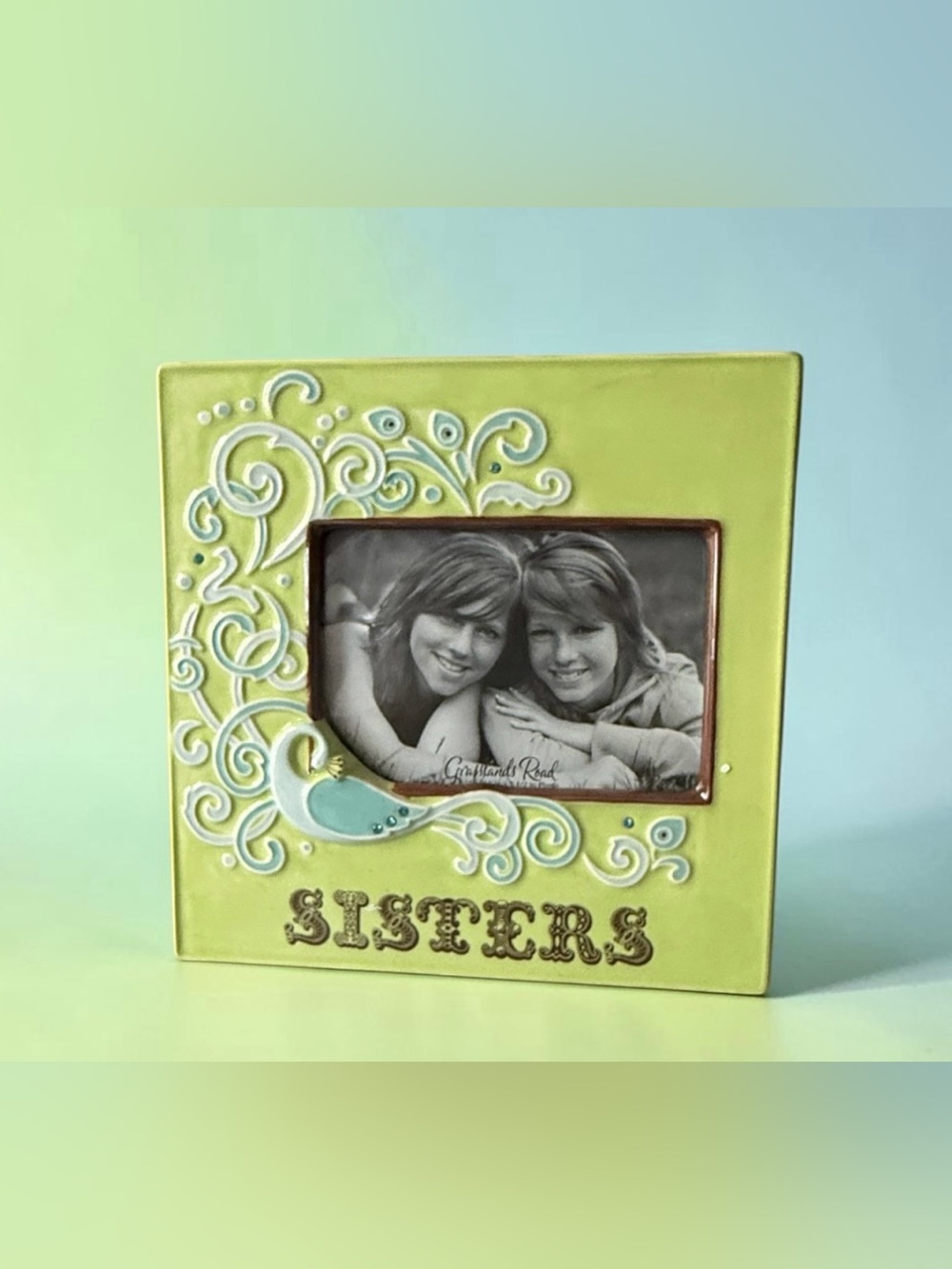 Grasslands Road Light Green "SISTERS" Decorative Photo Frame